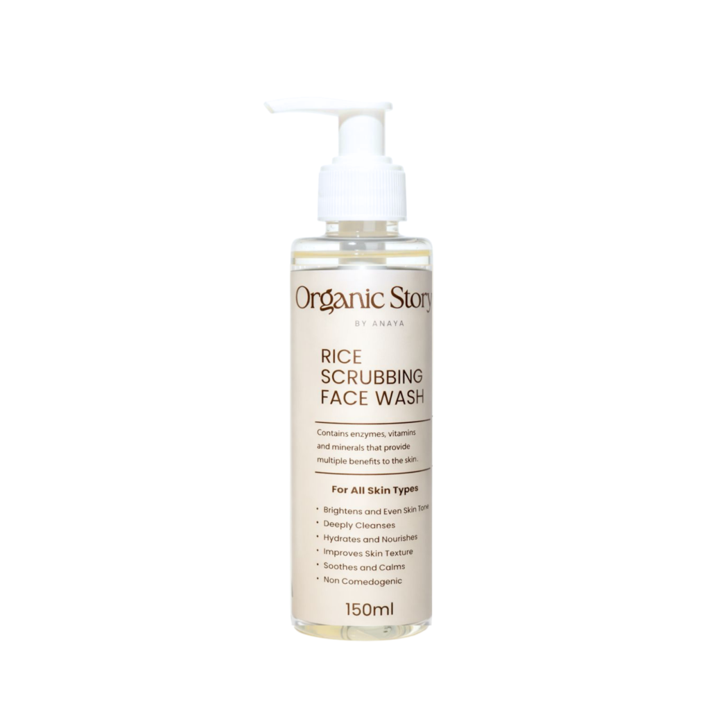 rice scrubbing face wash